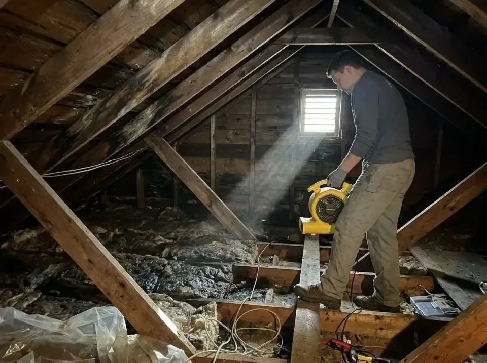 attic-water-damage-drying-proc-007 — frequently asked questions, Emergency Water Extraction & 24/7 Flood Response in La Habr…